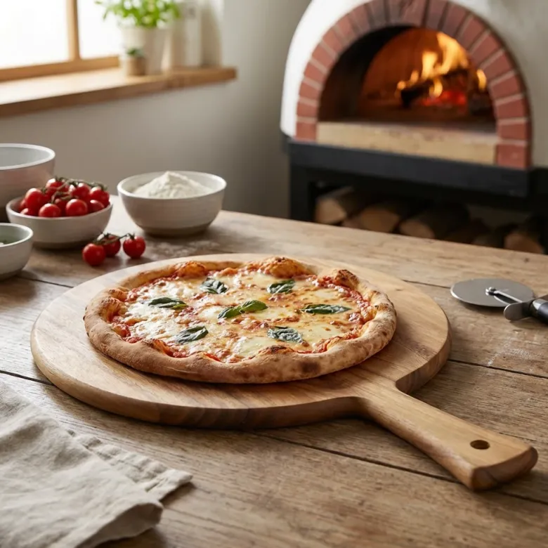 Acacia Wood Pizza Pagaj 33 cm i diameter