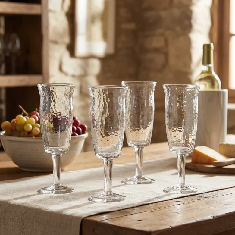 Asha Vinglas, Klar, Genanvendt Glas 4stk