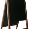 A skilt med tavle - buet top Egetræ - 800mm x 515mm