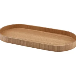 Bakke Oval Lys Finér Træ 35 x 16.5cm