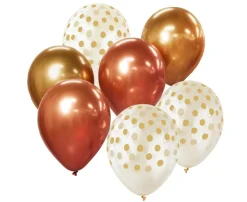 Ballonbuket B&C guld - kobber 7 stk