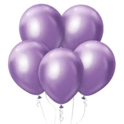 Balloner Beauty&Charm platin l. lilla 45cm / 5 stk.