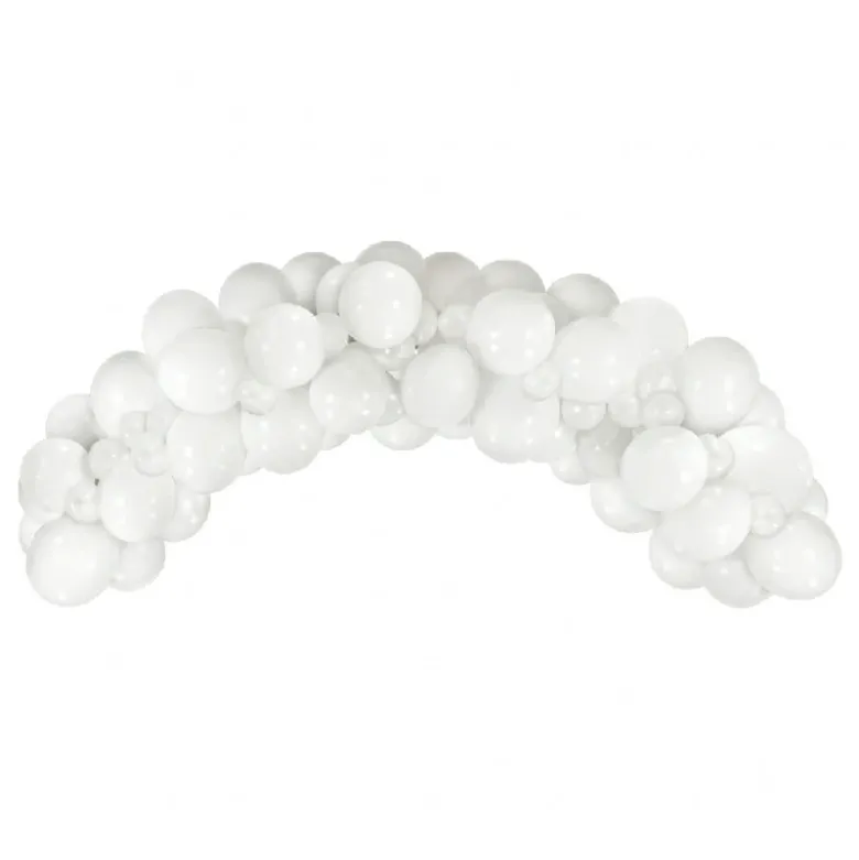 Ballongirlande B&C hvid 70 stk