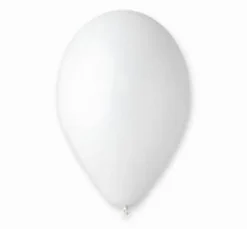 Ballon G90 pastel 10 hvid 100 stk.