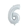 Ballon Nummer "6" 65 cm.