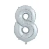 Ballon Nummer "8" 65 cm.