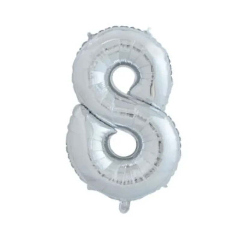 Ballon Nummer "8" 65 cm.