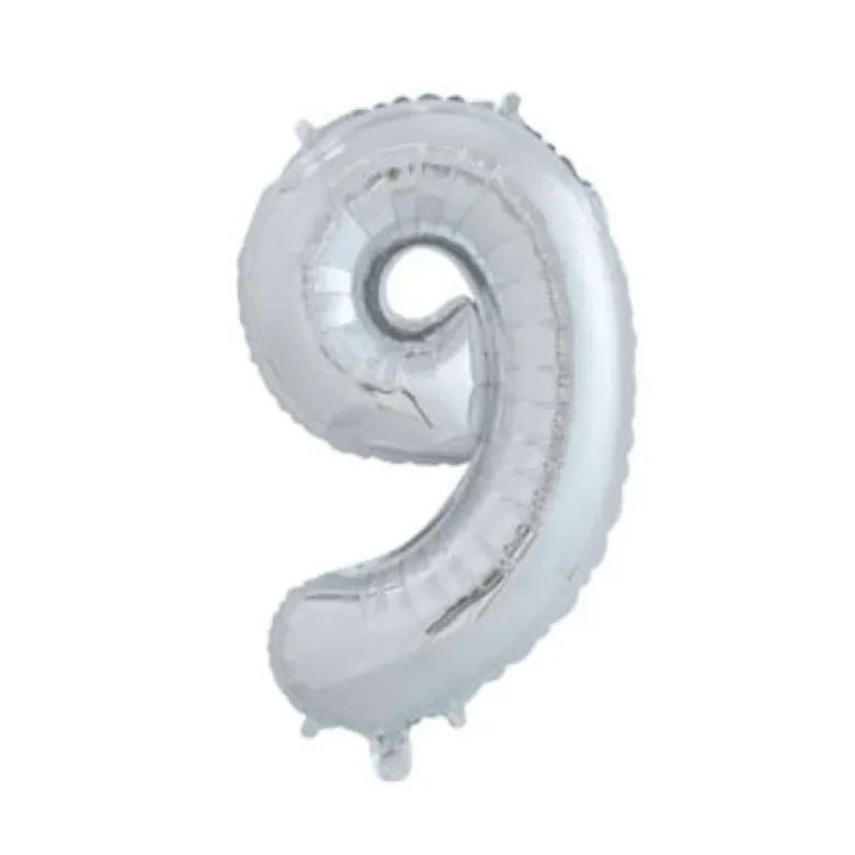 Ballon Nummer "9" 65 cm.