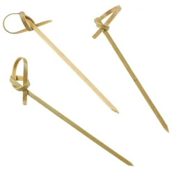 Bambus-løkkespyd 9 cm (100 stk)