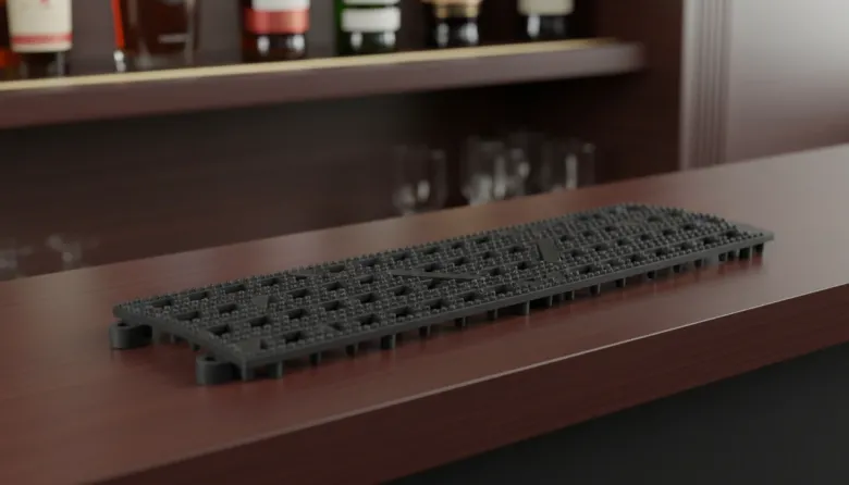 Bar hylde måtte - 31 x 9,1 cm, sort
