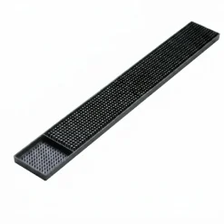 Barmåtte 8x61 cm - Sort gummi