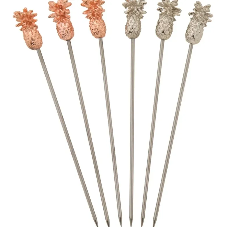 Barprofessional Cocktailpicks Stål Pineapple - 6 stk
