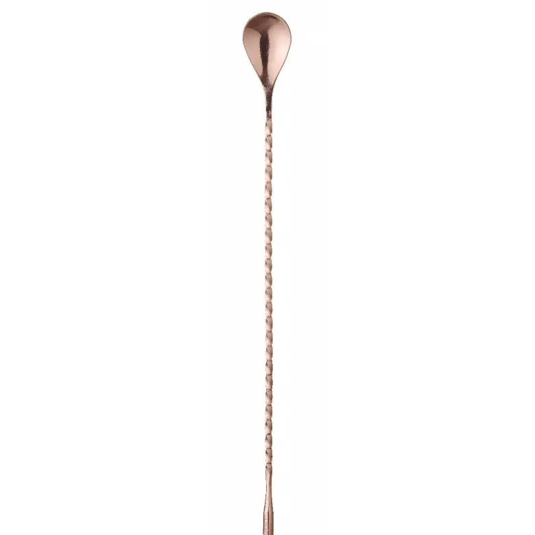 Barske med spiralhåndtag rustfrit stål kobberlook 380x35 mm