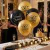 Beauty&Charm balloner 12" med tryk "50" guld og sort 5 stk.