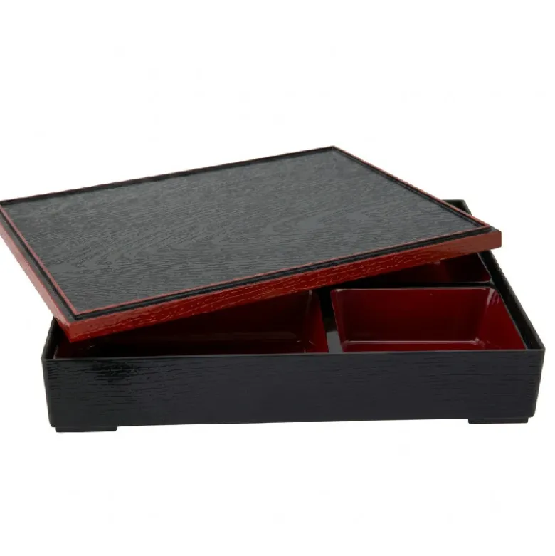 Bento Box Sort/Rød 30x24,5x6cm