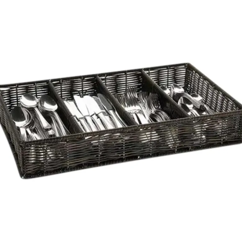 Bestikbeholder PP 1/1 GN med 4 rum