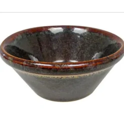 Bf20 Dipskål Konisk 10 x 4,5 cm Grøn/Brun Stentøj
