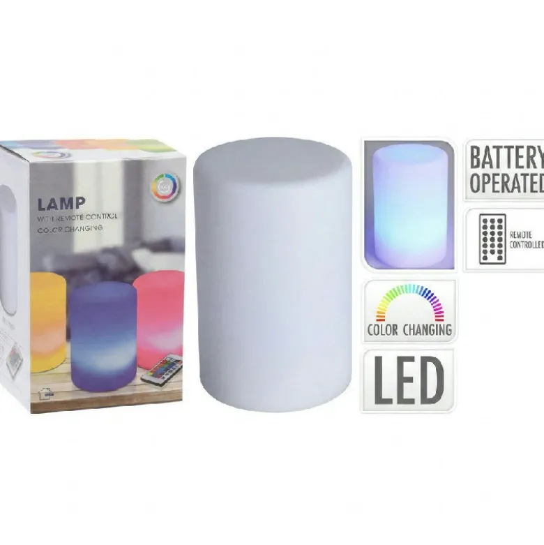 Bord lampe med farve skiftende LED inkl. fjernbetjening