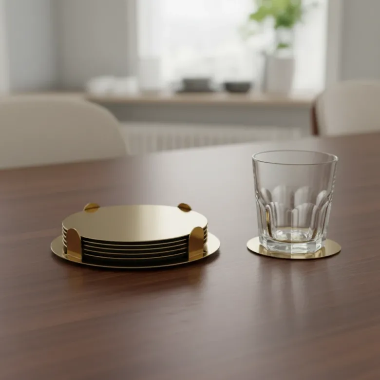 Bordskånersæt 6 stk i holder messing