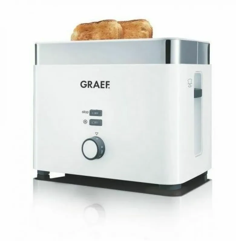 Brødrister, 2 skiver, 1000W - Hvid