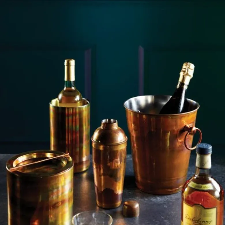 Champagnekøler rustfrit stål, Kobber finish Barcraft