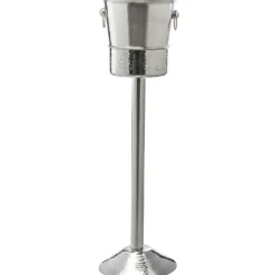 Champagnespand med gulvstativ Rustfrit stål Ø20x63cm