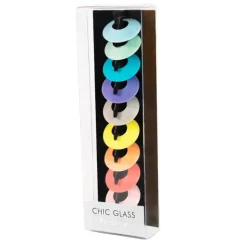 Chic Glass Rainbow - glasmarkør til vin - 9 stk