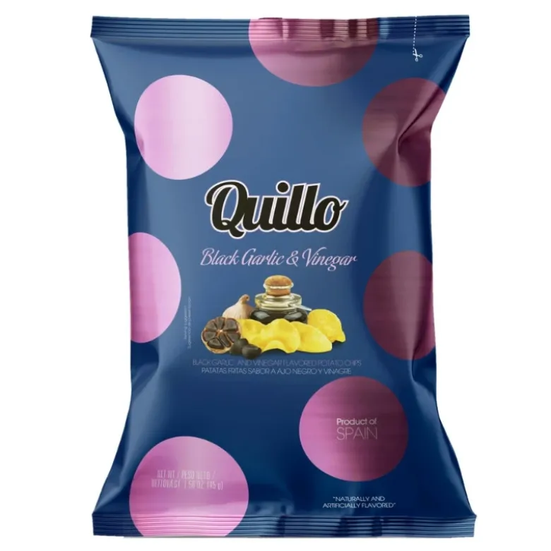 Chips med Eddike og Sort Hvidløg Quillo 45g