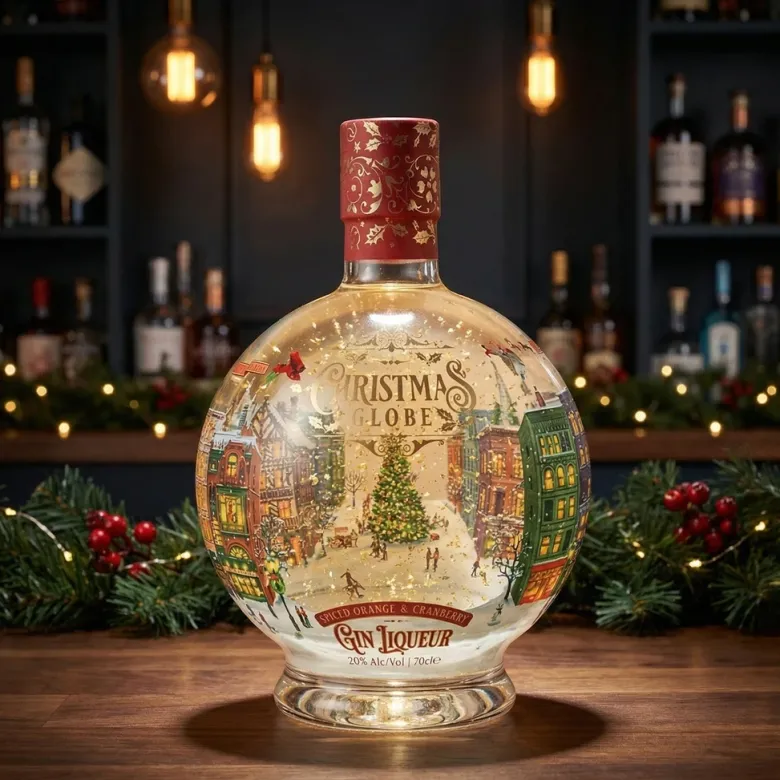 Christmas Globe Gin Likør - Orange and Cranberry 70 cl