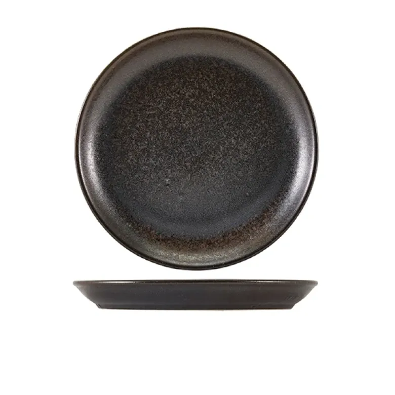 Cinder Sort Coupe Tallerken 24cm - Terra