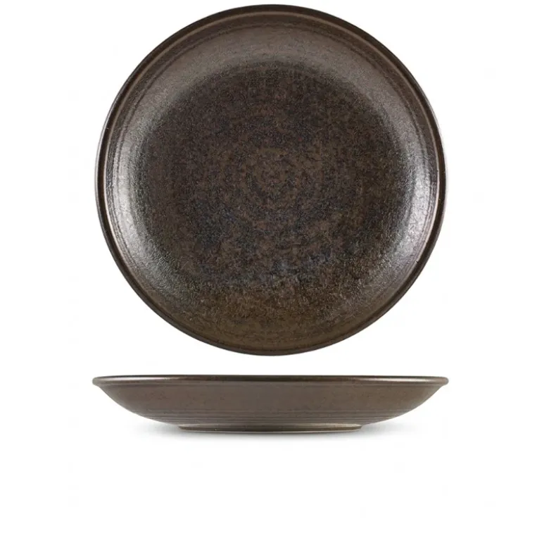 Cinder Sort Dyb Coupe Tallerken 28cm - Terra