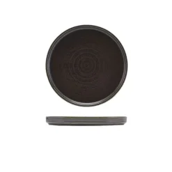 Cinder Sort Præsentations Tallerken lav 21cm - Terra