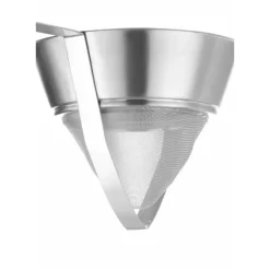Conical strainer with wire mesh, reinforced