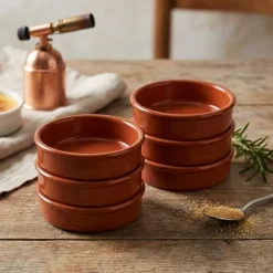 Creme Brulee Skål Brun Stentøj Ø11,5cm 6 stk