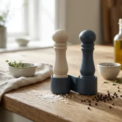 CrushGrind Salt- og peberkværn Mini Blå/Hvid plast