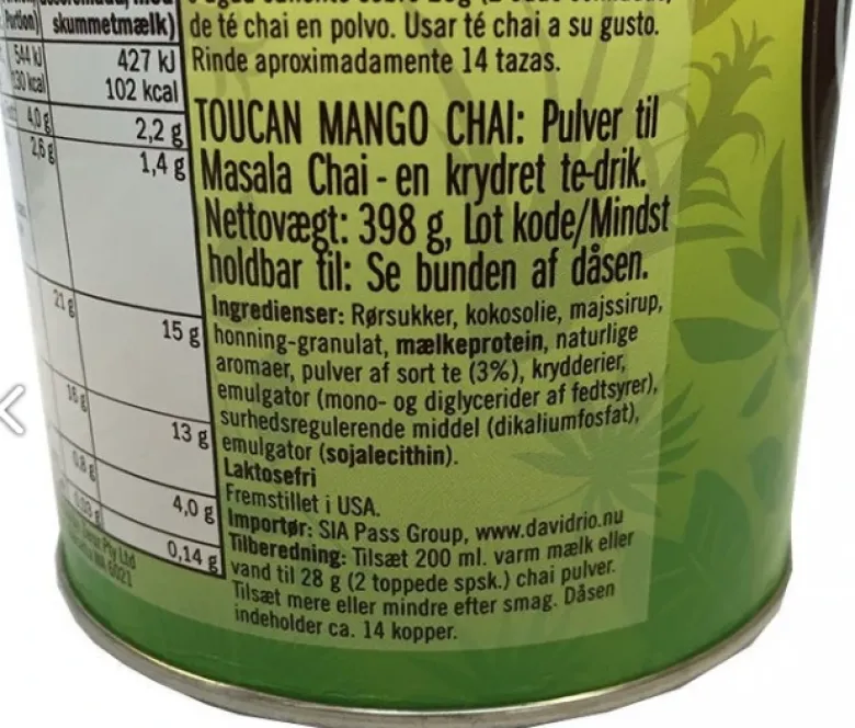 David Rio Toucan Mango Chai 1,814 kg.