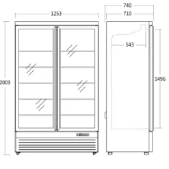 Display frysekab - DF1006BD - Scandomestic
