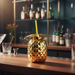Drikkekrus ananas guld 750 ml