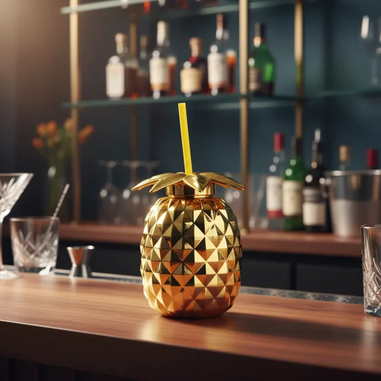 Drikkekrus ananas guld 750 ml