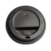 Drikkelåg Plast sort Ø90xH20mm Til Kaffebæger 100 stk