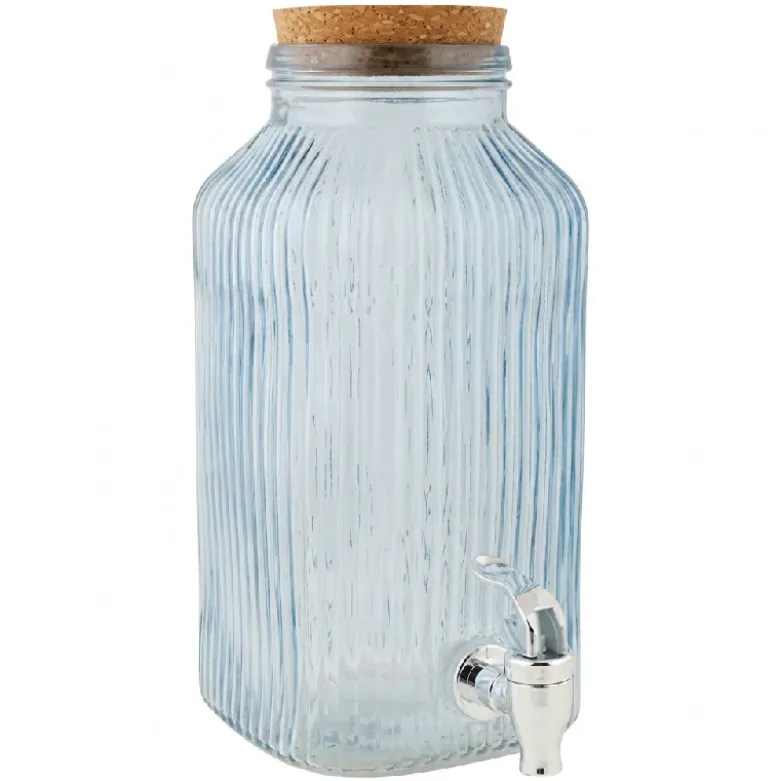 Drinksdispenser Glas Blå 3,35L