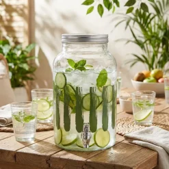 Drinksdispenser Glas Grøn 6L Ø17,8x30,4cm