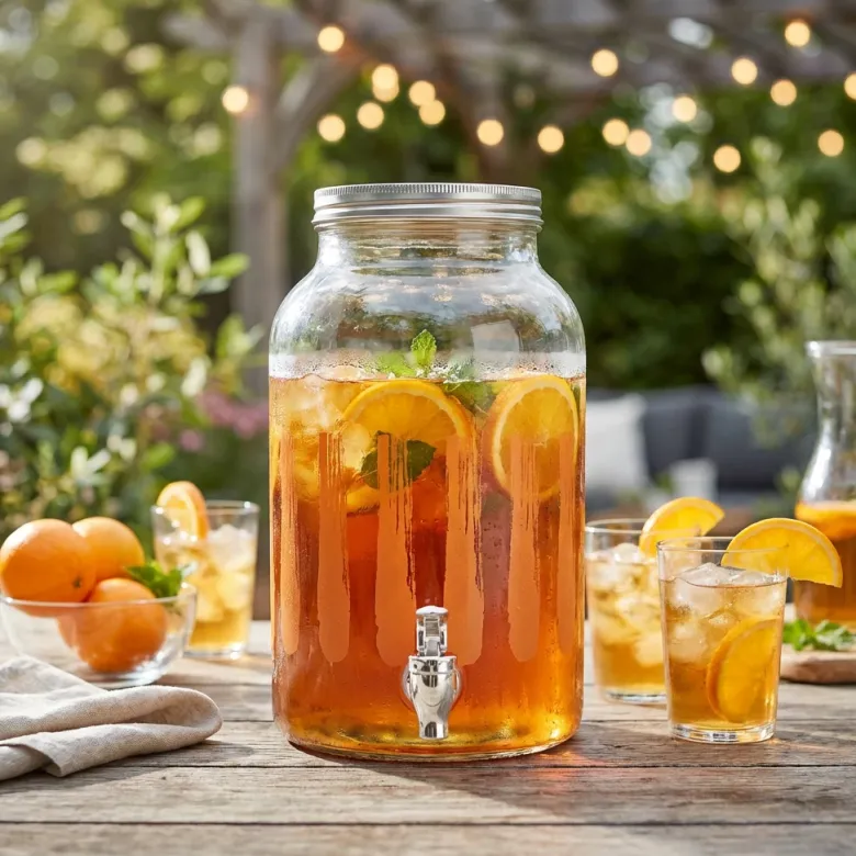 Drinksdispenser Glas Orange 6L Ø17,8x30,4cm