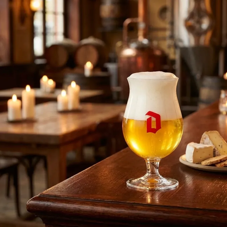 Duvel Ølglas 33cl i Gaveæske