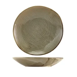 Dyb Tallerken / Skål 26cm - Grey Organic Coupe Terra