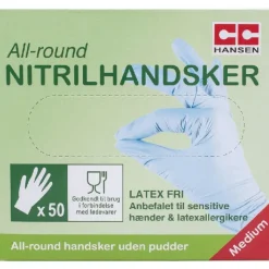 Engangshandsker | Nitril | Allround | 50 stk. | CC Hansen