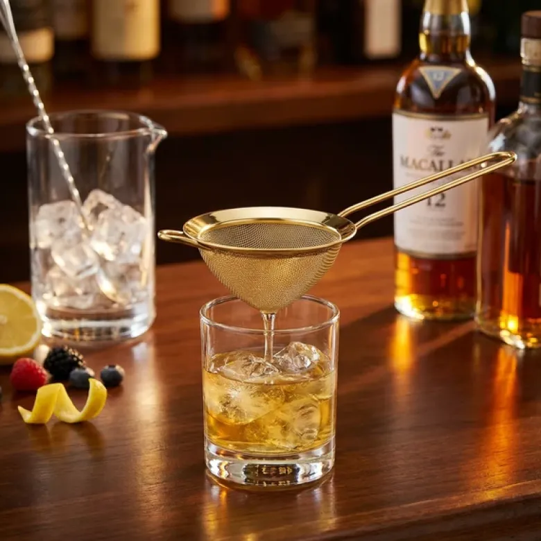 Fine Mesh Strainer Guld
