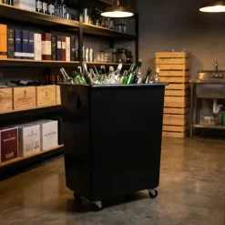 Flaskevogn 130 L Sort Plast Høj Model
