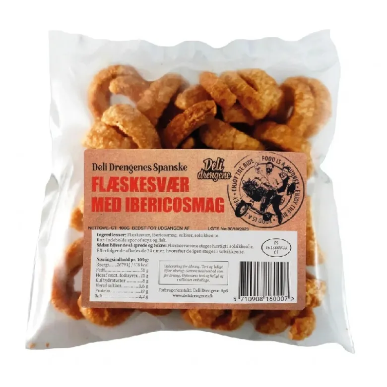 Flæskesvær med ibericosmag 100g