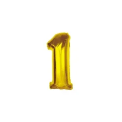Folieballon Smart nummer 1 guld 92 cm